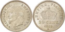 World Coins - Coin, France, Napoleon III, Napoléon III, 20 Centimes, 1867, Paris,