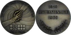 World Coins - France, Medal, COOP, Sin-le-Noble, Cinquantenaire, Business & industry, 1968