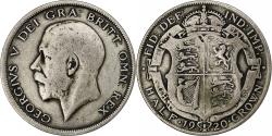 World Coins - Great Britain, Half crown, 1920, British Royal Mint, Silver,