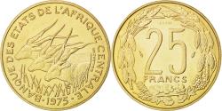 World Coins - Coin, Central African States, 25 Francs, 1975, Paris, , Aluminum-Bronze