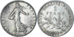 World Coins - Coin, France, Semeuse, Franc, 1911, Paris, , Silver, KM:844.1