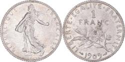 World Coins - Coin, France, Semeuse, Franc, 1909, Paris, , Silver, KM:844.1