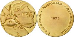 World Coins - France, Medal, Fédération Nationale Aéronautique, 1975, Gilt Bronze, Fraisse