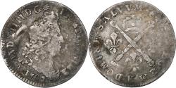 World Coins - France, Louis XIV, 5 Sols aux insignes, 1702, Bordeaux, Silver,