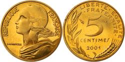 World Coins - Coin, France, Marianne, 5 Centimes, 2001, Paris, BE, , Aluminum-Bronze