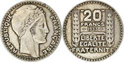 World Coins - Coin, France, Turin, 20 Francs, 1933, Paris, , Silver, KM:879