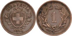 World Coins - Switzerland, Rappen, Écusson, 1941, Bern, Bronze,