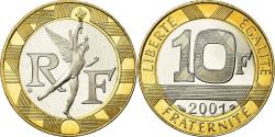 World Coins - Coin, France, Génie, 10 Francs, 2001, Paris, Proof, , Aluminum-Bronze