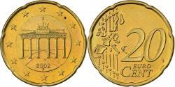 World Coins - Germany, 20 Euro Cent, 2002, Stuttgart, Nordic gold,