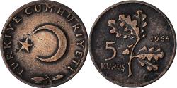 World Coins - Turkey, 5 Kurus, 1964