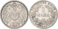 World Coins - GERMANY - EMPIRE, Wilhelm II, Mark, 1892, Stuttgart, Silver, , KM:14