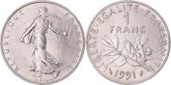 World Coins - Coin, France, Semeuse, Franc, 1991, Paris, , Nickel, KM:925.1