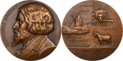 World Coins - France, Medal, Alphonse Daudet, 1974, MDP, Bronze, granger,