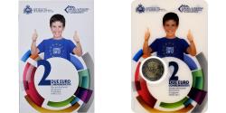 World Coins - San Marino, 2 Euro, 10e anniversaire de l'euro, Coin card.FDC, 2012, Rome