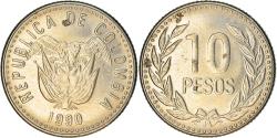 World Coins - Coin, Colombia, 10 Pesos, 1990, , Copper-Nickel-Zinc, KM:281.1