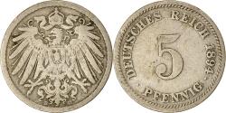 World Coins - Coin, GERMANY - EMPIRE, Wilhelm II, 5 Pfennig, 1894, Munich,