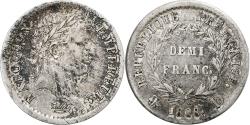 World Coins - France, Napoleon I, 1/2 Franc, 1808, Lyon, Silver, , Gadoury:398