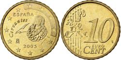 World Coins - Spain, 10 Euro Cent, 2003, Madrid, Nordic gold,