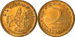 World Coins - Coin, Bulgaria, 2 Stotinki, 2000, , Brass plated steel, KM:238a