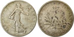 World Coins - Coin, France, Semeuse, Franc, 1906, Paris, , Silver, KM:844.1