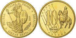 World Coins - Great Britain, Medal, 10 C, Essai-Trial, 2003, Copper-Nickel Gilt,