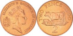World Coins - Coin, Guernsey, Elizabeth II, 2 Pence, 1990, , Bronze, KM:41