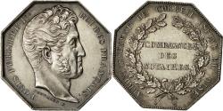 World Coins - France, Token, Louis XVIII, Compagnie des Notaires de Corbeil, Peuvrier