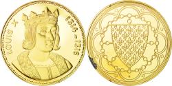 World Coins - France, Medal, Les Rois de France, Louis X, History, , Vermeil