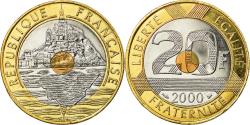 World Coins - Coin, France, Mont Saint Michel, 20 Francs, 2000, Paris,