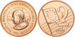 World Coins - Vatican, Medal, 2 C, Essai-Trial Benoit XVI, 2007, Copper,