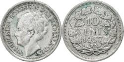 World Coins - Netherlands, Wilhelmina I, 10 Cents, 1937, Utrecht, Silver, , KM:163
