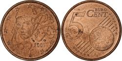 World Coins - France, 5 Euro Cent, 2001, Paris, , Copper Plated Steel, KM:1284