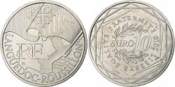 World Coins - France, 10 Euro, Euros des régions, Languedoc-Roussillon, 2010, Paris, Silver