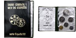 World Coins - Spain, Juan Carlos I, Set 50 cts. - 100 Pesetas, 1982 FIFA World Cup, 1980