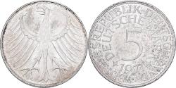 World Coins - Federal Republic of Germany, 5 Mark, 1971, Karlsruhe, Silver,