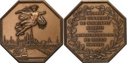 World Coins - France, Token, Chambre de Commerce de Rouen, 1802, Bronze, Lecomte,