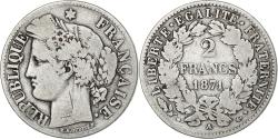 World Coins - France, 2 Francs, Cérès, 1871, Paris, Large A, Silver, , Gadoury:530