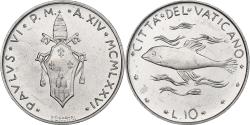 World Coins - Vatican, Paul VI, 10 Lire, 1976 (Anno XIV), Rome, Aluminum, , KM:119
