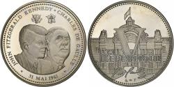 World Coins - France, Medal, Vème République, Kennedy-De Gaulle, Copper-nickel,