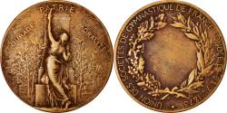 World Coins - France, Medal, Union des sociétés de gymnastique de France, Chapu,