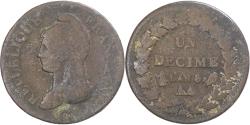 World Coins - Coin, France, Dupré, Decime, AN 8, Metz, , Copper, Gadoury:187a