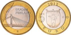 World Coins - Finland, 5 Euro, Lapland, Rovaniemi "The Lumberjack’s Candle Bridge", 2012