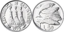 World Coins - Coin, San Marino, 50 Lire, 1975, Rome, FDC, , Steel, KM:45
