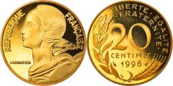 World Coins - Coin, France, Marianne, 20 Centimes, 1996, Paris, Proof,