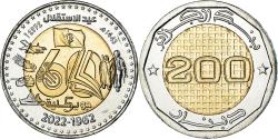 World Coins - Coin, Algeria, 200 Dinars, 2022, Indépendance., , Bi-Metallic