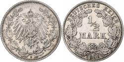 World Coins - GERMANY - EMPIRE, 1/2 Mark, 1906, Muldenhütten, Silver, , KM:17