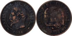 World Coins - France, 2 Centimes, 1856, Paris, Bronze, , KM:796.6