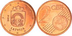 World Coins - Latvia, 2 Euro Cent, 2014, , Copper Plated Steel