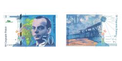 World Coins - France, 50 Francs, St Exupéry, 1996, V029154366, UNC(65-70), Fayette:73.2