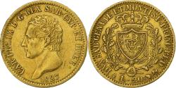 World Coins - ITALIAN STATES, SARDINIA, Carlo Felice, 20 Lire, 1827, Torino, Gold,